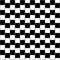 Illusory monochrome background with mosaic of squares. Seamlessl