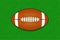 Illustartion of american football ball isolated on green grass