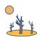 Illustartion Drought  Icon For Personal And Commercial Use...