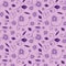 Illustrated abstract seamless floral background, purple