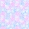 Illustrated abstract seamless pink and blue pattern