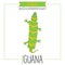 Illustrated Alphabet Letter I And Iguana