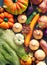 illustrated background of vegetables suitable