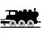 Illustrated black train