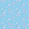 Illustrated blue background with metallized pink circles