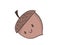 Illustrated brown acorn kawaii