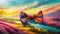 illustrated colorful bow tie