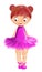 Illustrated cute ballerine