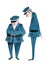 Illustrated cute police officers