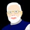 Illustrated design about india prime minister narendra modi.