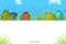 Illustrated easter background with text