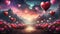 illustrated fantasy animated background with a heart around