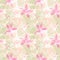 Illustrated floral seamless pattern, color repeat background