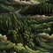 Illustrated forest painting with accurate topography and detailed patterns (tiled)