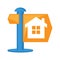 Illustrated icon with instructions concept for home information