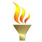 Illustrated Olympic torch