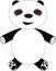 Illustrated panda bear design for nursery and kids designs