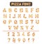 Illustrated Pizza vector font