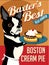 Illustrated poster of a Boston Terrier dog