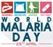 Illustrated Precepts to Commemorate World Malaria Day in Flat Style, Vector Illustration