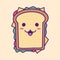 Illustrated Sandwich with smile