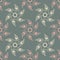 Illustrated seamless floral background, repeat pattern