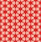 Illustrated Seamless Pattern of Connected Chain Links on Red Background