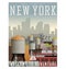 Illustrated travel poster or sticker for New York