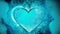 illustrated turquoise heart in water style suitable for background