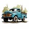 Illustrated Vintage Truck Nostalgic Vibes