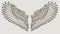 Illustration of a 2-dimensional pair of angel wings for mockup