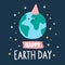 Illustration with 22 april Earth day poster concept