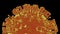 Illustration 3d Rendering Graphic Of Closeup view of Coronavirus 2019.