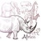 Illustration of African animals.