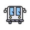 Illustration Airport Bus Icon For Personal And Commercial Use.