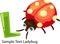 Illustration alphabet letter l-ladybug