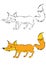 Illustration of an animation cunning fox