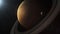 Illustration animation of Saturn and its moon