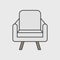 Illustration of armchair icon design