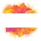 Illustration of autumn banner with maple leaf.