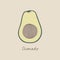 Illustration of an avocado icon