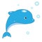 Illustration baby dolphin