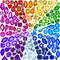 Illustration background  of rich variety of colors of natural gemstones