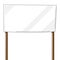 Illustration of banner. Blank demonstration poster. Picket sign or with wooden stick.
