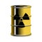 Illustration of a barrel of radioactive liquid