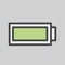 Illustration of battery full charge icon