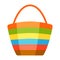 Illustration of beach bag. Summer image for holiday or vacation.