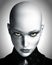 Illustration of Beautiful Bald Futuristic Woman