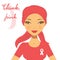 Illustration of beautiful breast cancer awareness woman