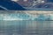 An illustration of a beautiful section of Hubbard Glacier showing layers of growth in Alaska